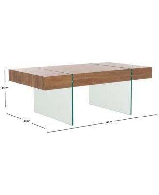 Jacob Rectangular Glass Leg Modern Coffee Table