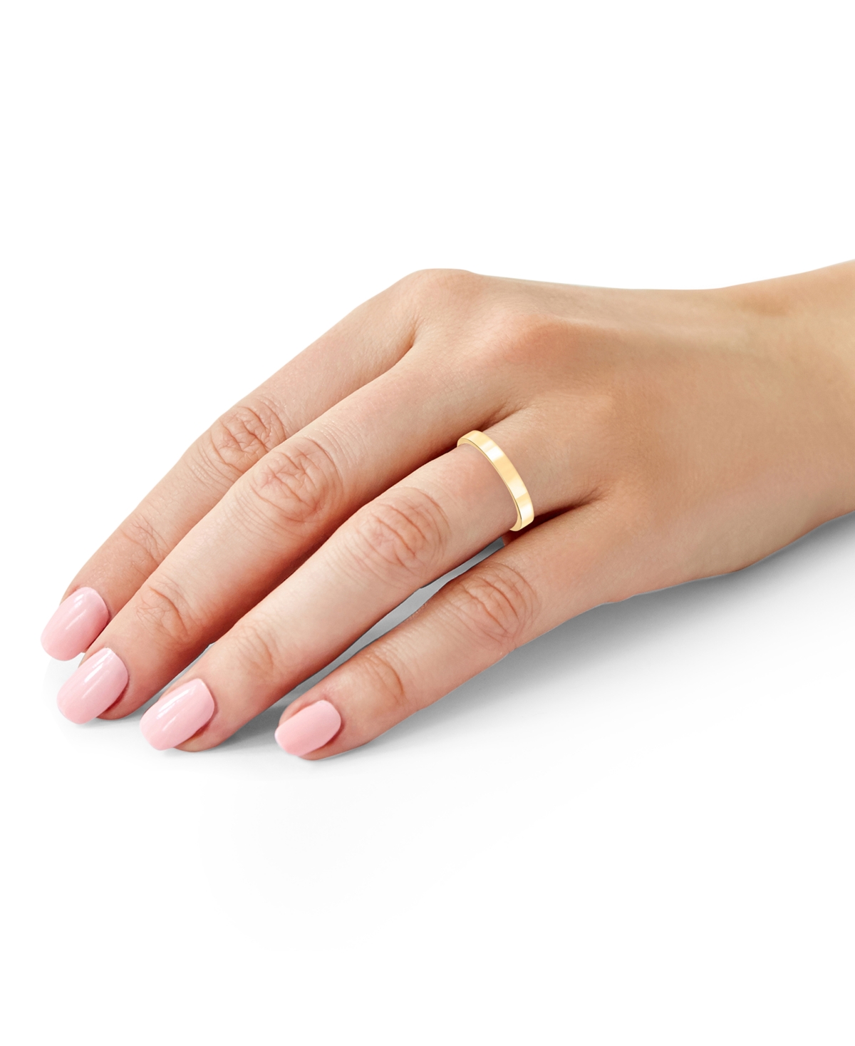 Flat Profile Comfort Fit Wedding Band in 14k Gold