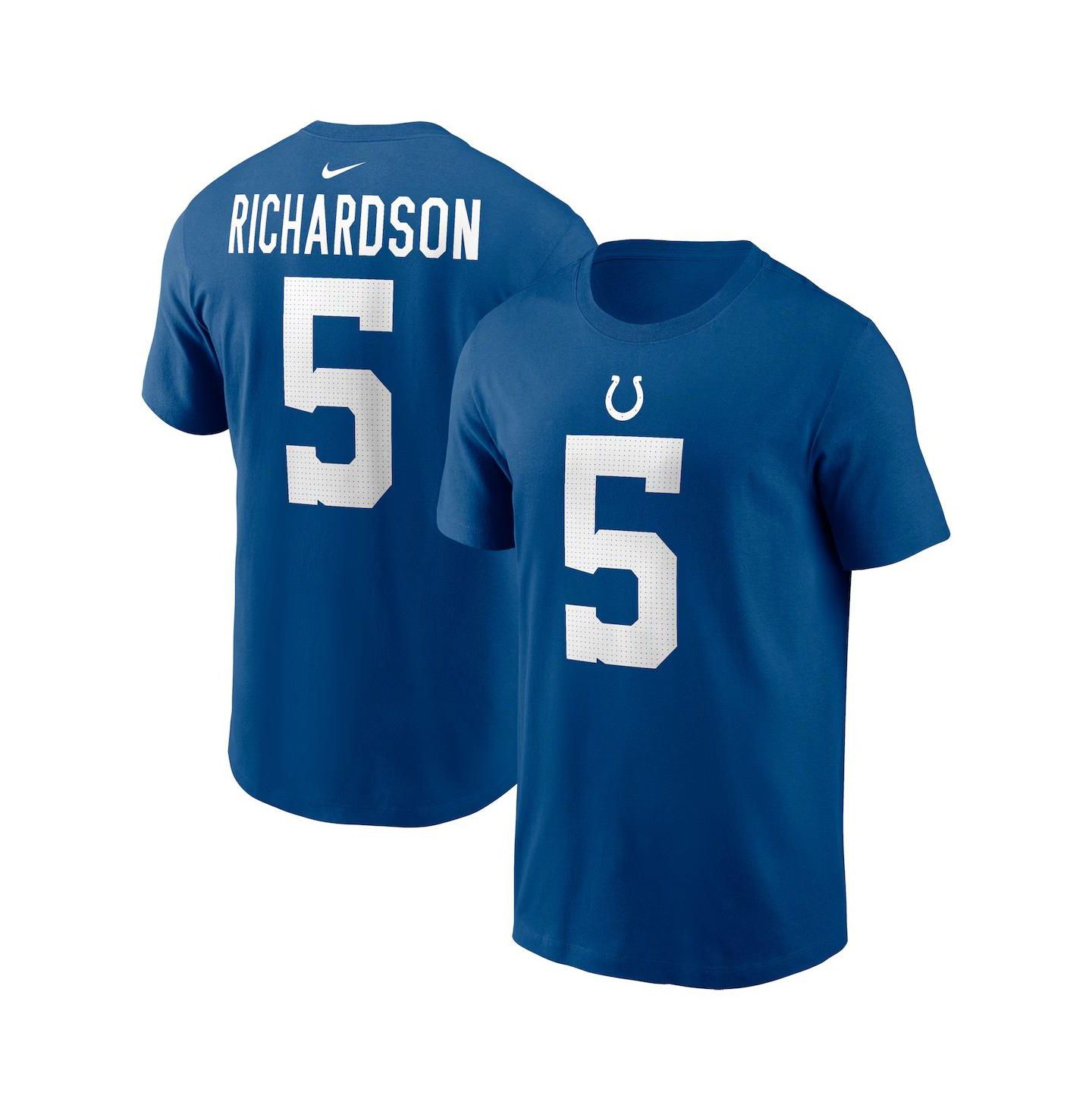 Мужская футболка Nike Anthony Richardson Royal Indianapolis Colts 2023 NFL Draft First Round Pick Player Name & Number — фото 1