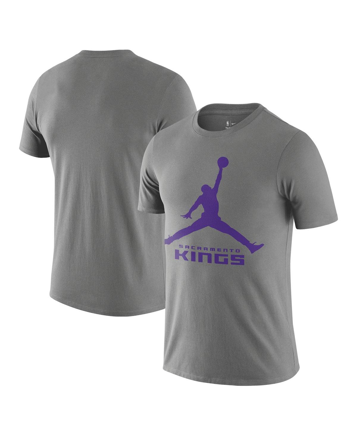 Jordan Nike Men's Gray Sacramento Kings Essential Jumpman T-shirt In Gray
