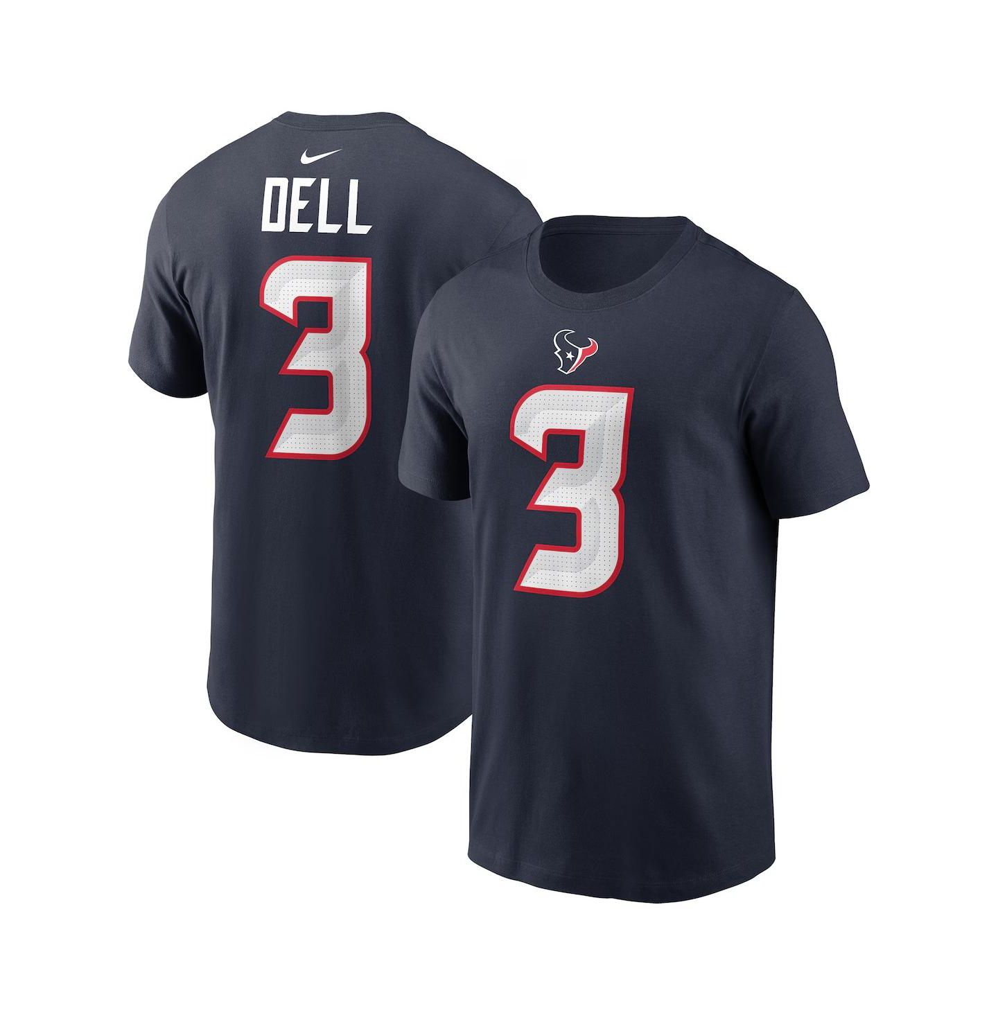 Мужская футболка Nike Tank Dell Navy Houston Texans Player Name & Number — фото 1