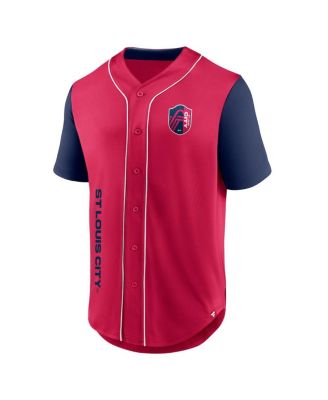 Men's Red St. Louis City SC Balance Fashion Baseball Jersey