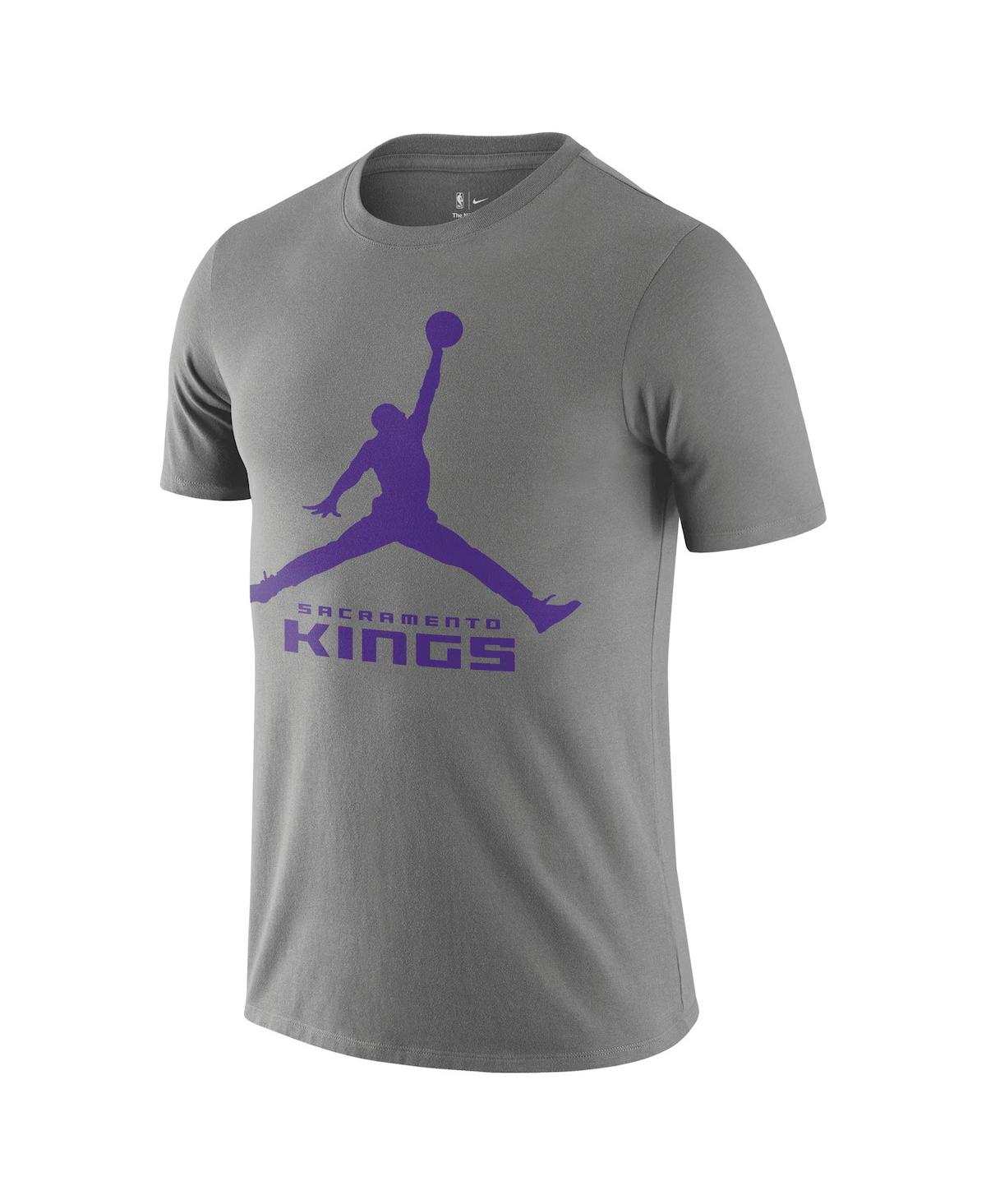 Jordan Nike Men's Gray Sacramento Kings Essential Jumpman T-shirt In Gray
