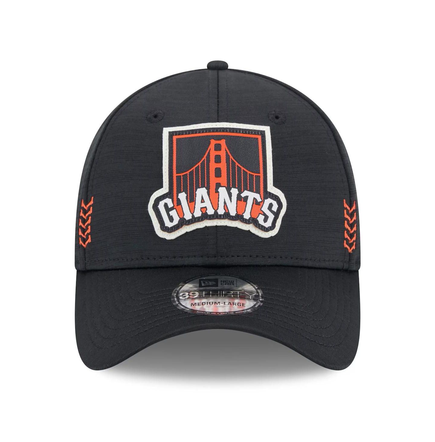 Мужской головной убор New Era Black San Francisco Giants 2024 Clubhouse 39THIRTY Flex Fit Hat — фото 2