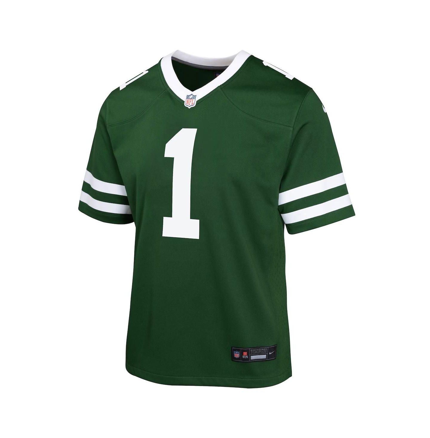 Детский топ Outerstuff Nike Ahmad Sauce Gardner Legacy New York Jets Game Jersey, цвет: Зелёный — фото 2