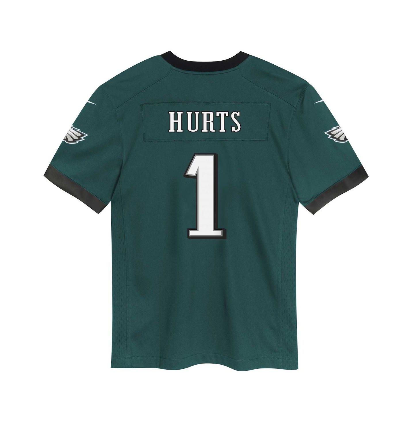 Топ Outerstuff Nike Toddler Jalen Hurts Midnight Philadelphia Eagles Game Jersey для мальчиков, цвет: Зелёный — фото 3