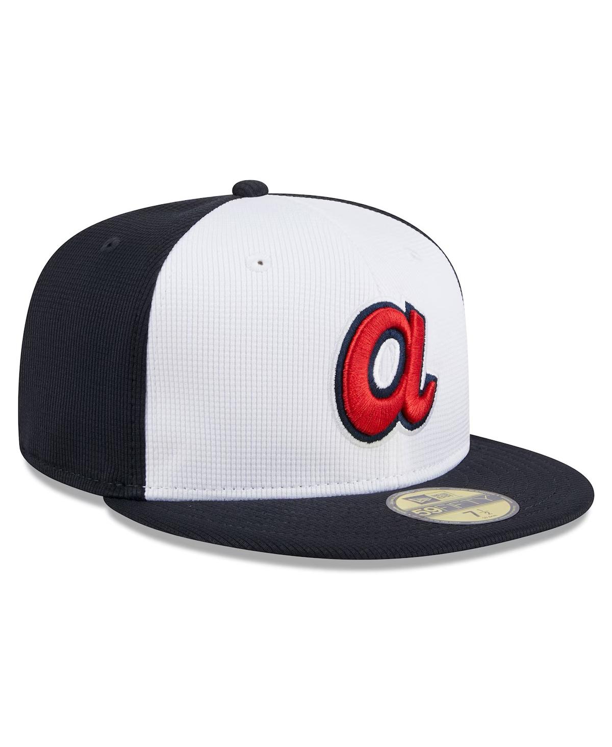 New Era Men's White Atlanta Braves 2024 Batting Practice 59fifty Fitted Hat In White