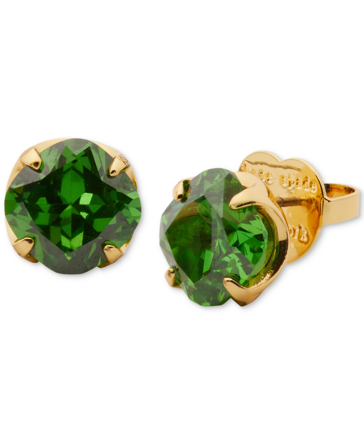 Kate Spade New York Gold-Tone Cubic Zirconia Flower Stud Earrings -gold