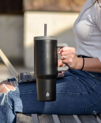 40oz Insulated Tumbler with Straw and Handle, 2pk