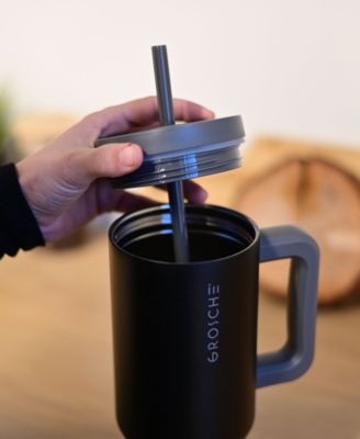 40oz Insulated Tumbler with Straw and Handle, 2pk