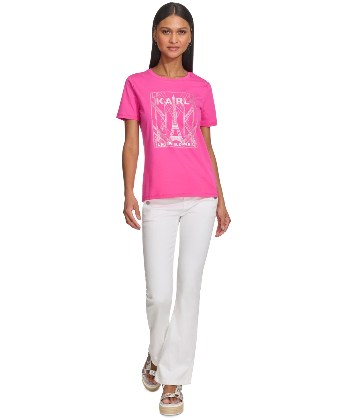 Karl Lagerfeld Paris Women's Sparkle City Scene Tee