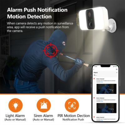 Z-EGDE Wireless Floodlight 1080P Security Camera with Solar Panel and 16GB TF Card