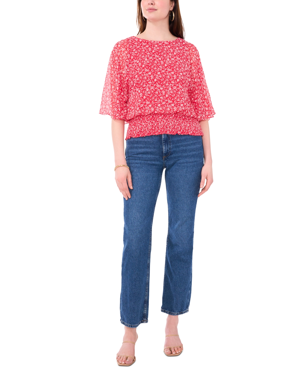 Sam & Jess Women's Smocked-Waist Top
