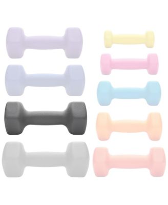 Neoprene Dumbbell Hexagon Hand Weights, 8 lb Pair - 16 lb Total