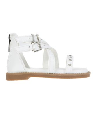 thumbnail image 2 of Link YVETTE-20K Girls Gladiator Sandals – Fringe Beads, Flat, Faux Leather, Youth Sizes 9-13 2 of 2