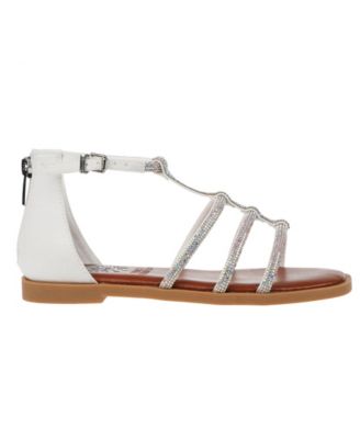 Big Girl's Fashion Sandal with Micro Stone Strappy Upper Glass stones/Polyester Sandals