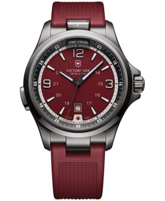 Victorinox Swiss Army - Men's Night Vision Red Rubber Strap Watch 42mm 241717