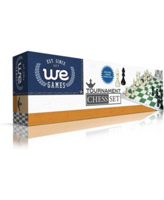 WE Games Tournament Chess Set, Roll-up Board, Weighted Pieces 3.75 in. King