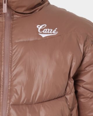 Men's Wave Puffer Jacket, Brown - XXXLarge