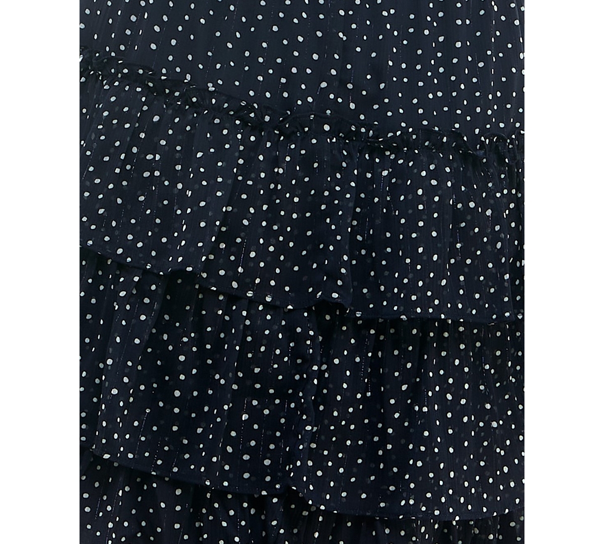 Crystal Doll Juniors' Printed-Chiffon Short-Sleeve Fit & Flare Dress -white