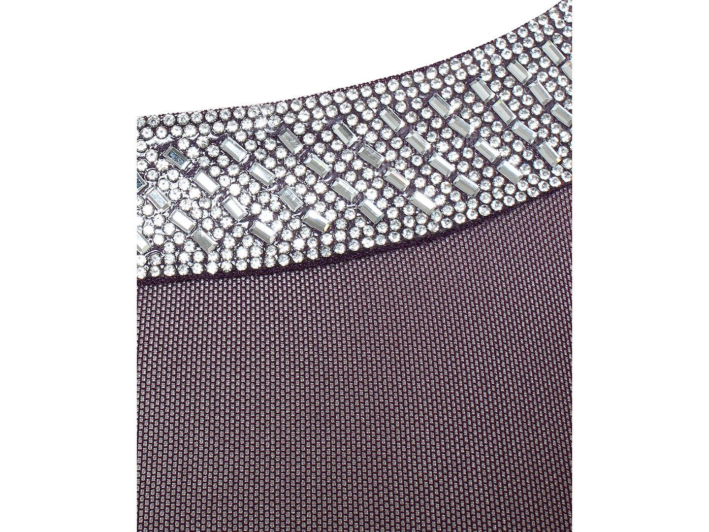 Женское платье Alex Evenings Petite Embellished-Neck Side-Ruched Illusion, цвет: Баклажановый — фото 3
