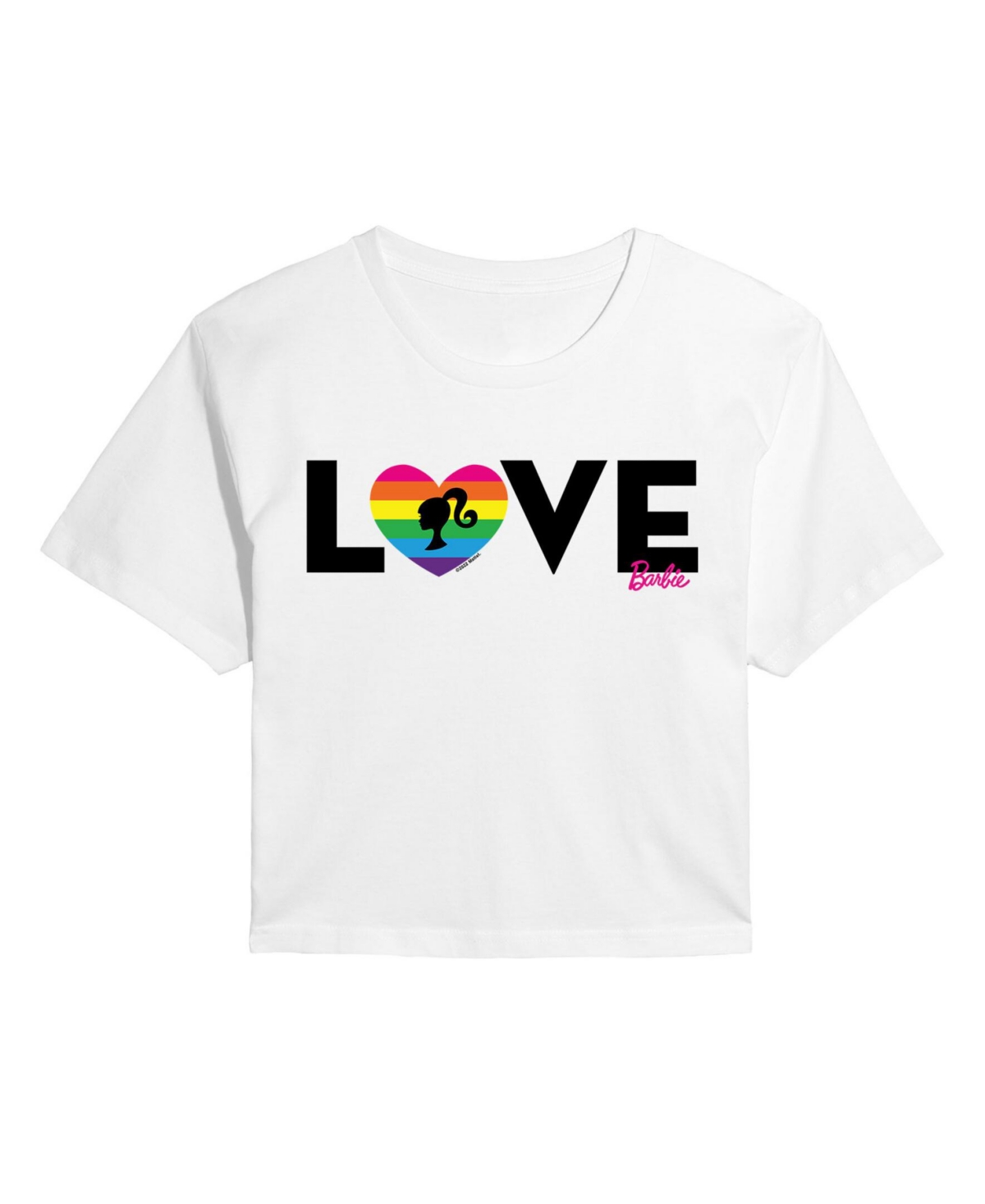 Trendy Juniors Barbie Love Cropped Tee - White