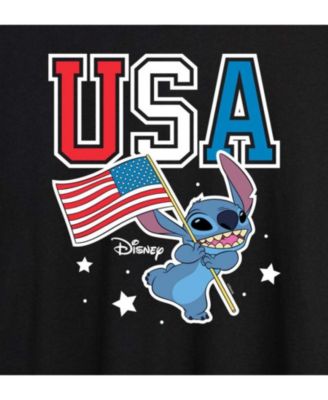 Trendy Juniors Lilo and Stitch Flag Graphic Oversized Tee