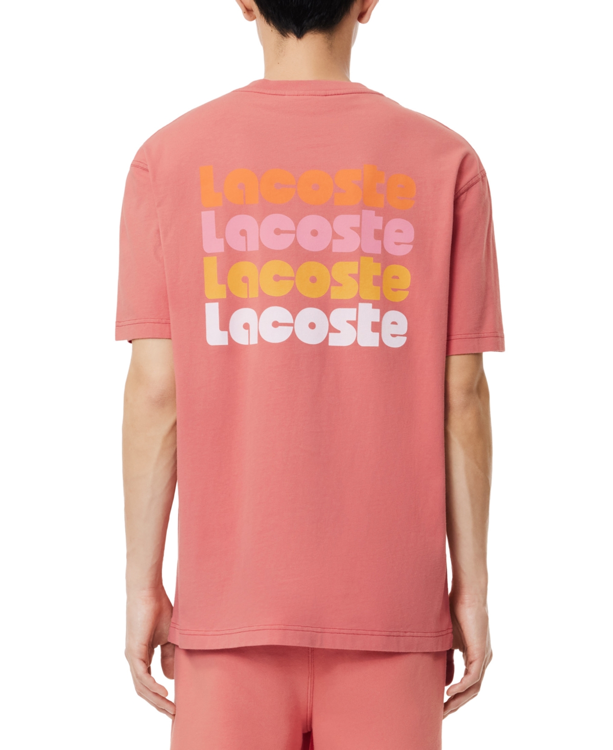 Lacoste Men's Short Sleeve Stacked Logo Crewneck T-Shirt - Zv9 Ladigue Chine