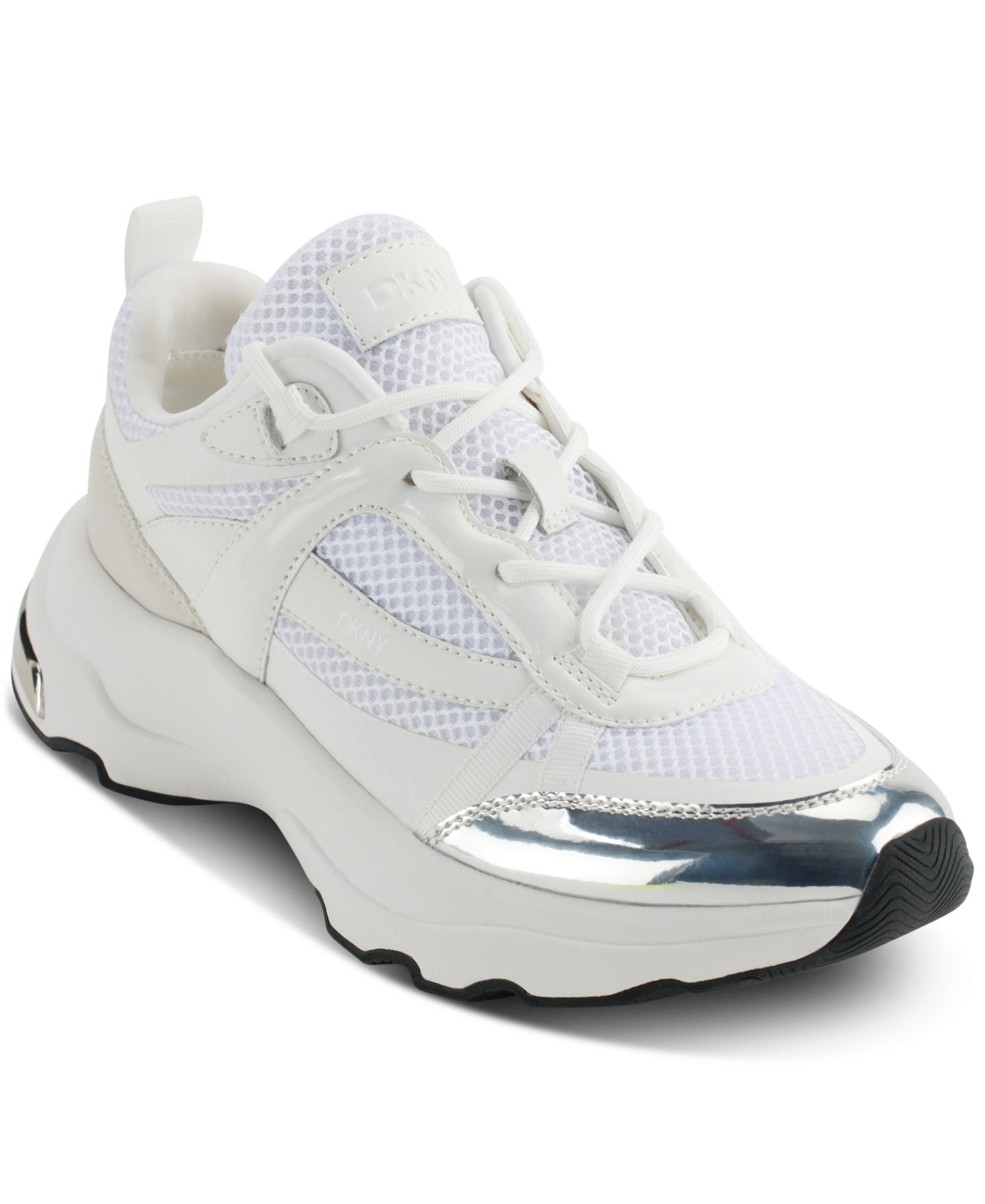 Женские кроссовки DKNY Juna Lace-Up Running, цвет: Яркий белый — фото 6