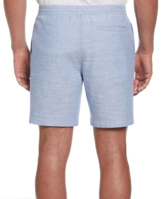 Men's Cross-Dyed Slub Linen Drawstring 8" Shorts