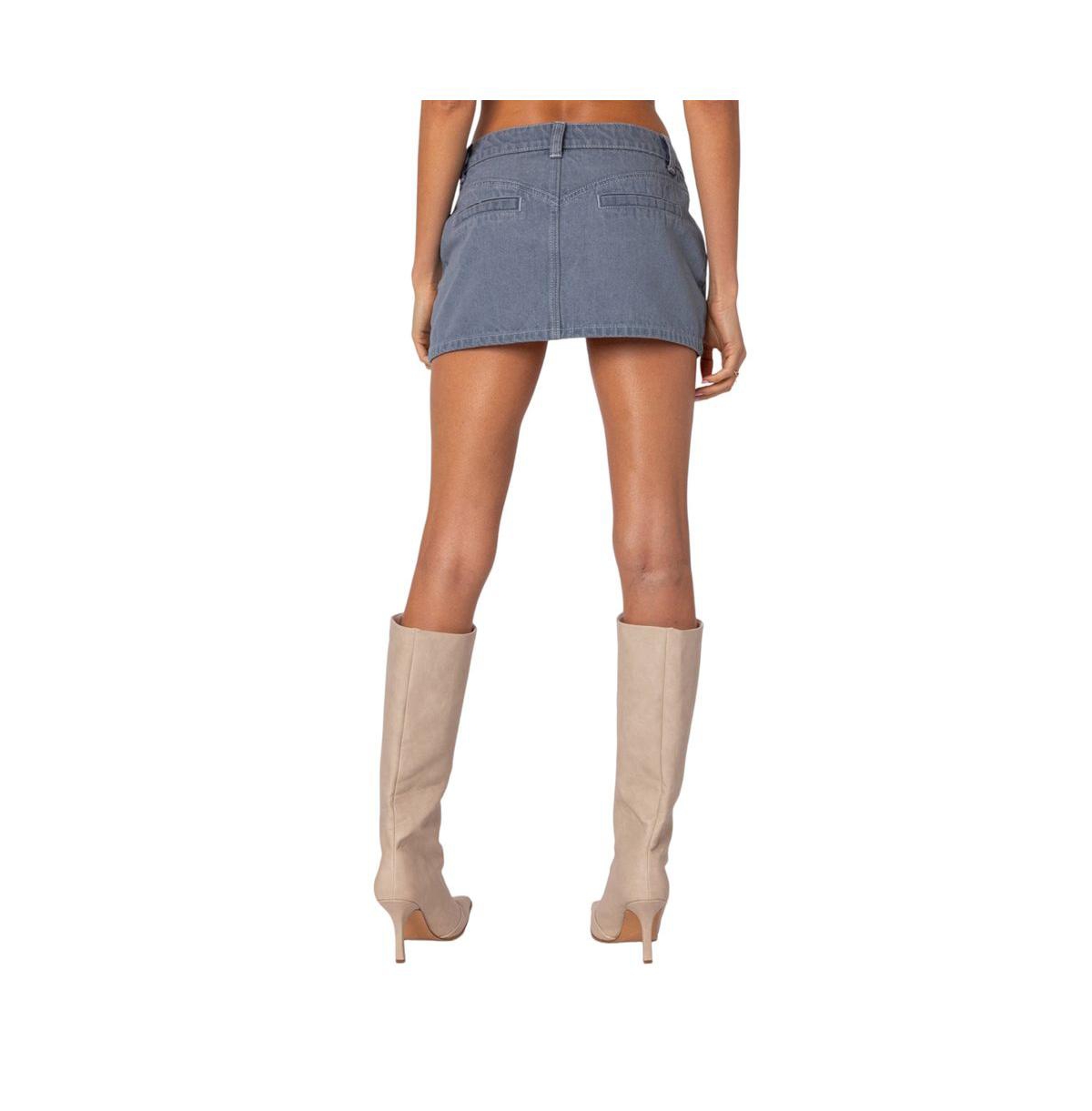 Edikted Women's Louisa Denim Mini Skirt