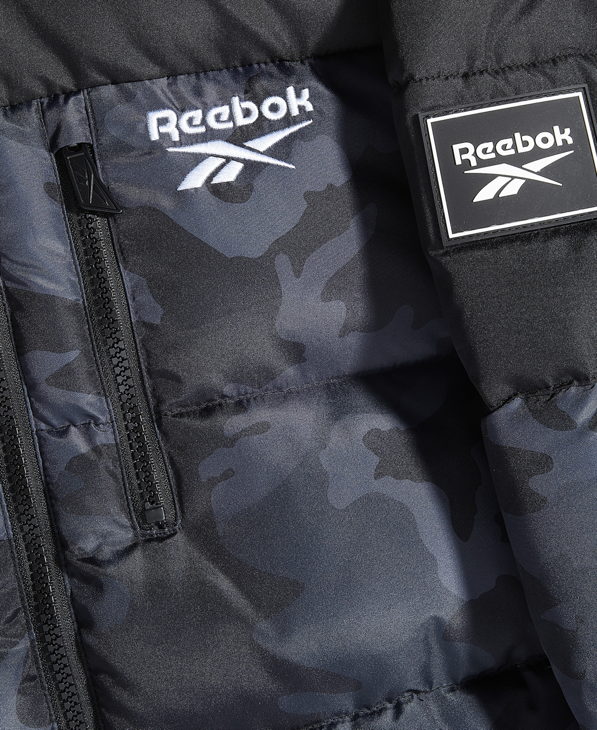 Reebok Big Boys Quilted Full-Zip Hooded Puffer Jacket
