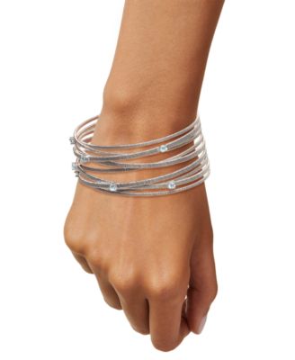 Swiss Blue Topaz Multi-Row Cuff Bracelet (3/4 ct. t.w.) in Sterling Silver (Also in Amethyst & Garnet)