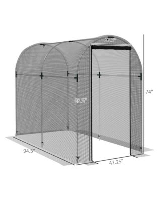 4' x 8' Plant Protection Tent Crop Cage with Door,
