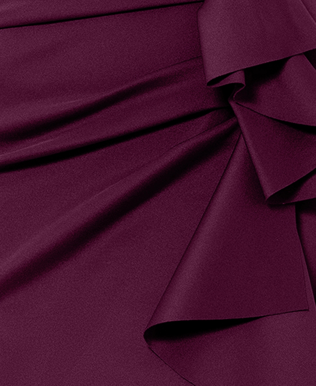 Xscape Scuba Off-The-Shoulder Gown