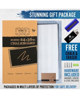 Wall Mounted Magnetic Chalkboard with Wooden Frame