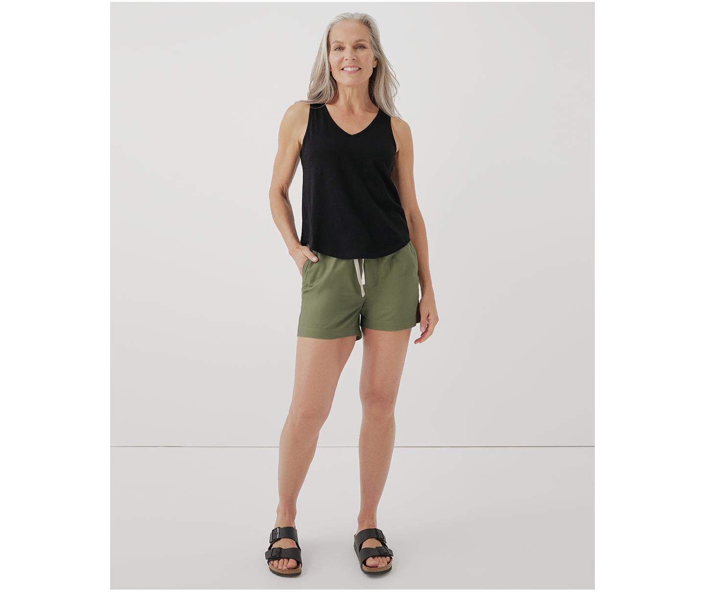 Женский топ Pact Organic Cotton Featherweight Slub Reversible, цвет: Чёрный — фото 2