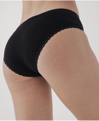 Women's Organic Cotton Lace Cheeky Hipster 3-Pack