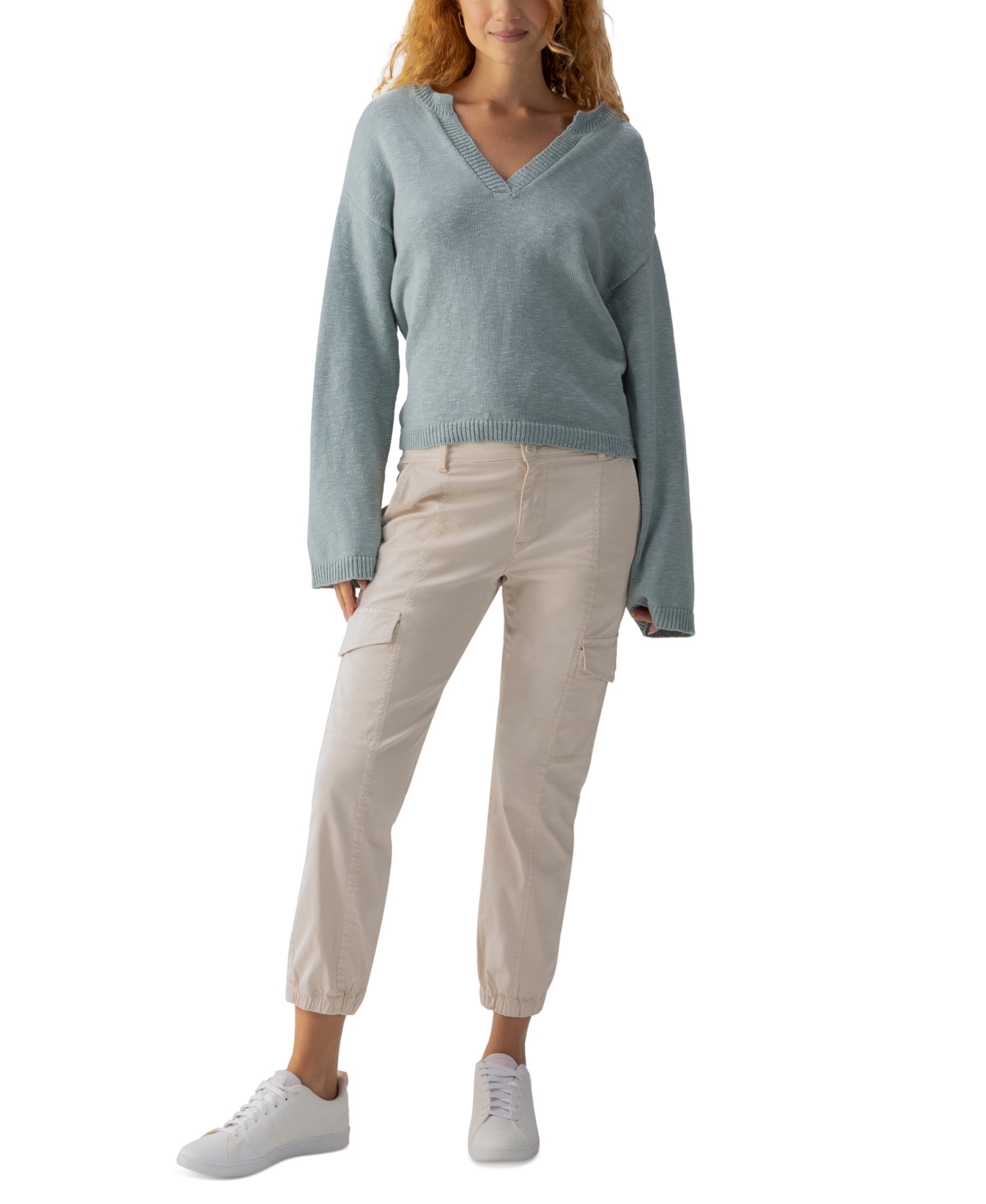 Sanctuary Women's Chill Vibes Cotton V-Neck Pullover Sweater