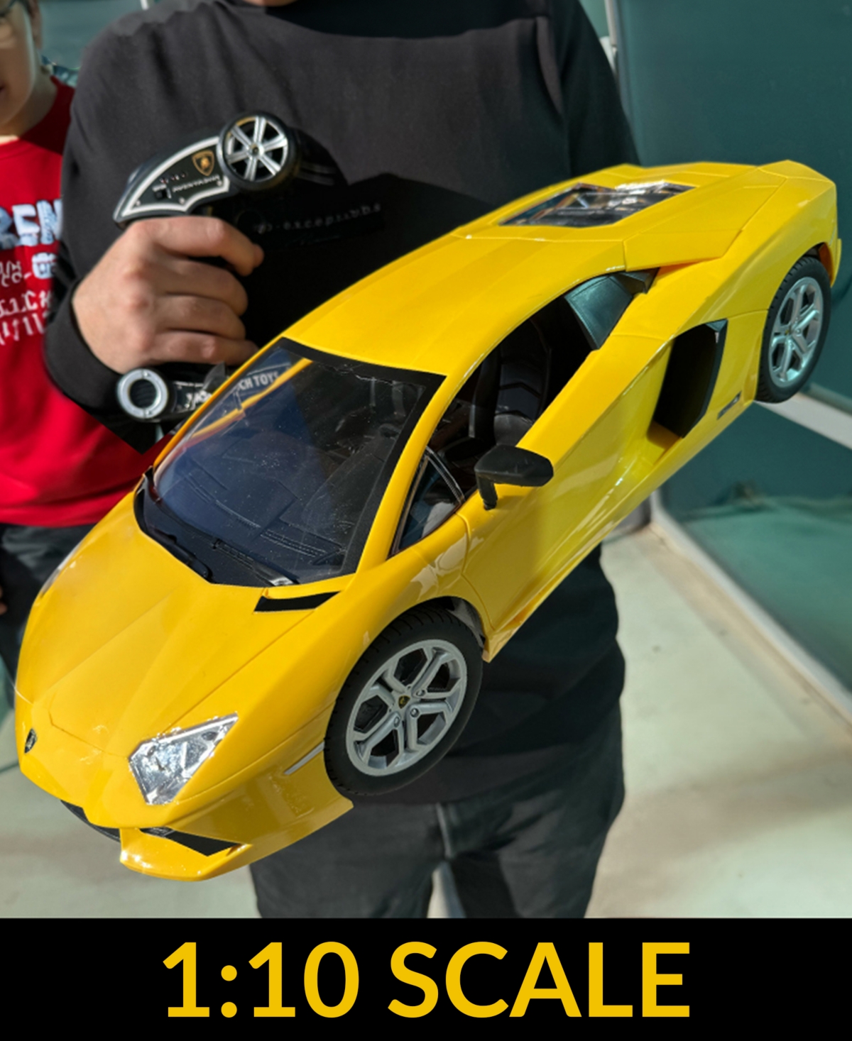 World Tech Toys 1:10 Lamborghini Aventador Electric Rc Car In Yellow