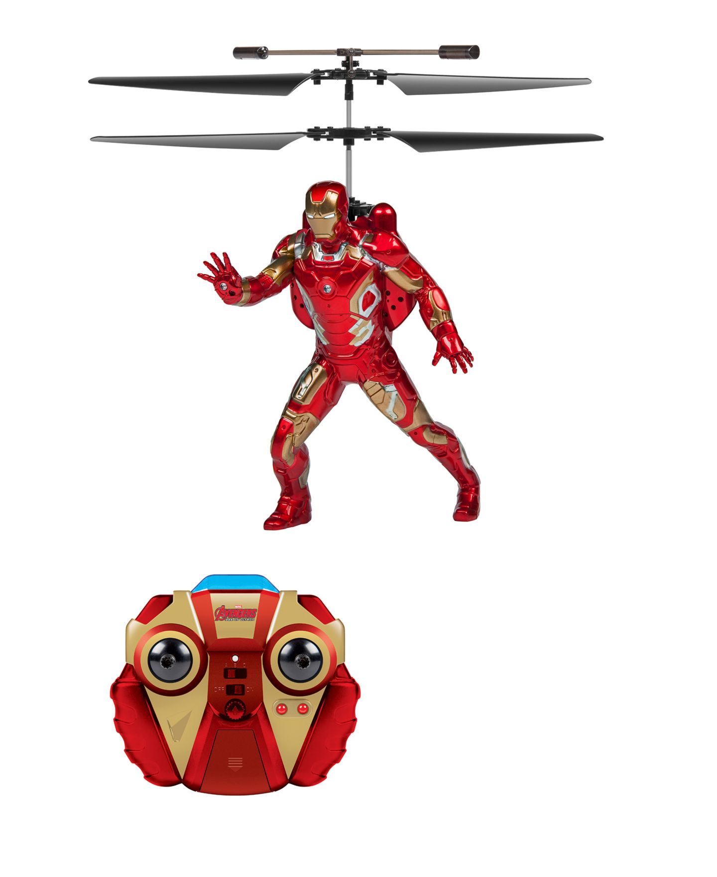 Детская игрушка World Tech Toys Avengers Iron Man Twin-Rotor LED Remote Control Helicopter — фото 1