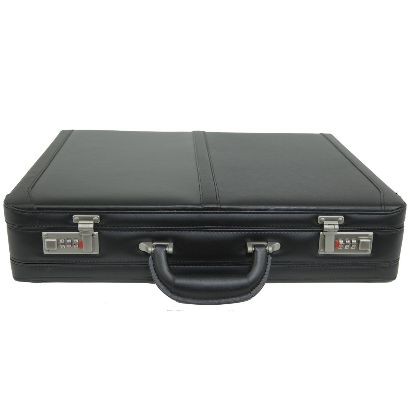 Мужская сумка Alpine Swiss Briefcase Expandable Genuine Leather Attache Briefcase For Men Dual Combination Lock Business Case, цвет: Чёрный — фото 10