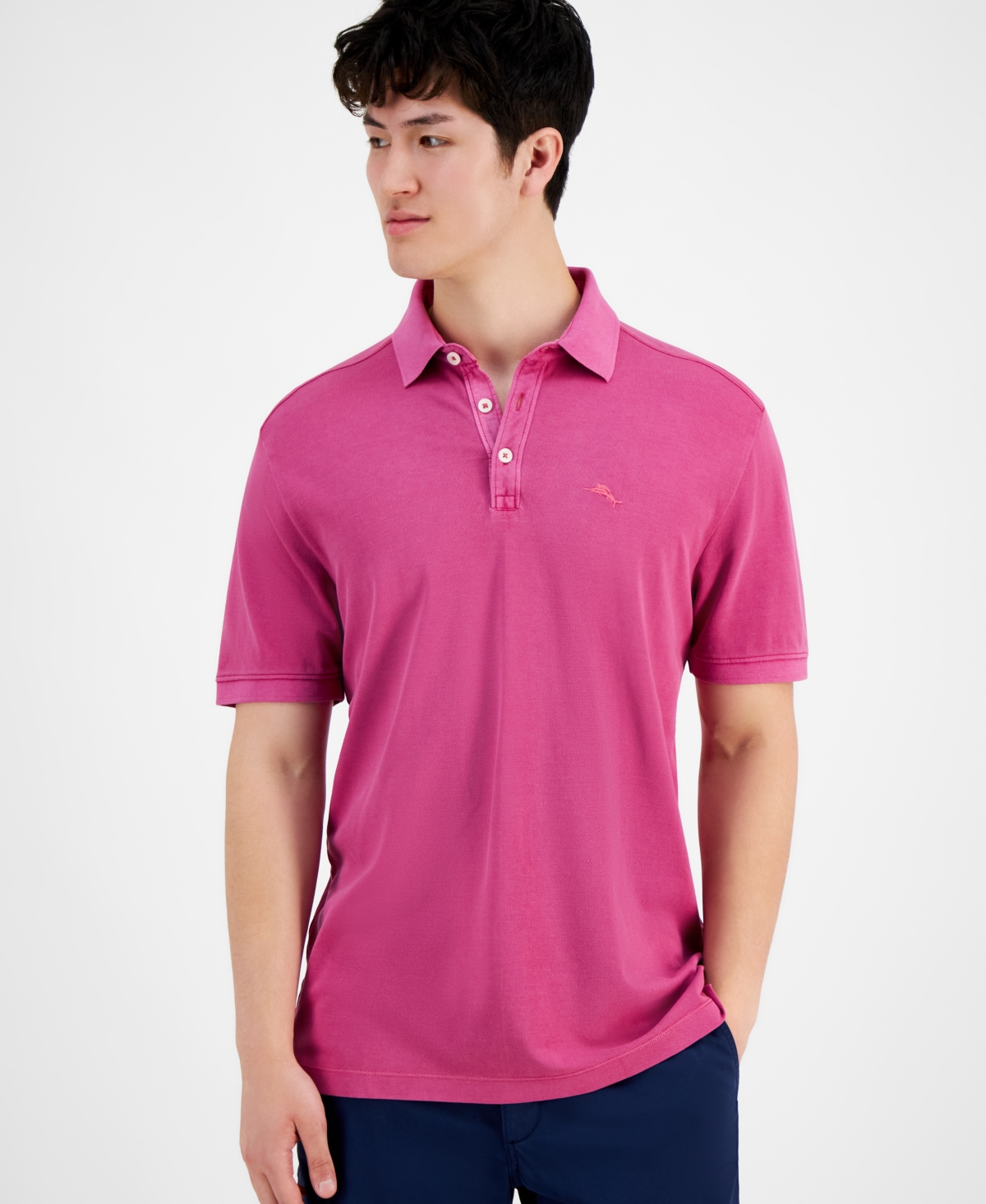 Tommy Bahama Men's Solid Cotton Short-sleeve Lookout Polo Shirt In Island Navy
