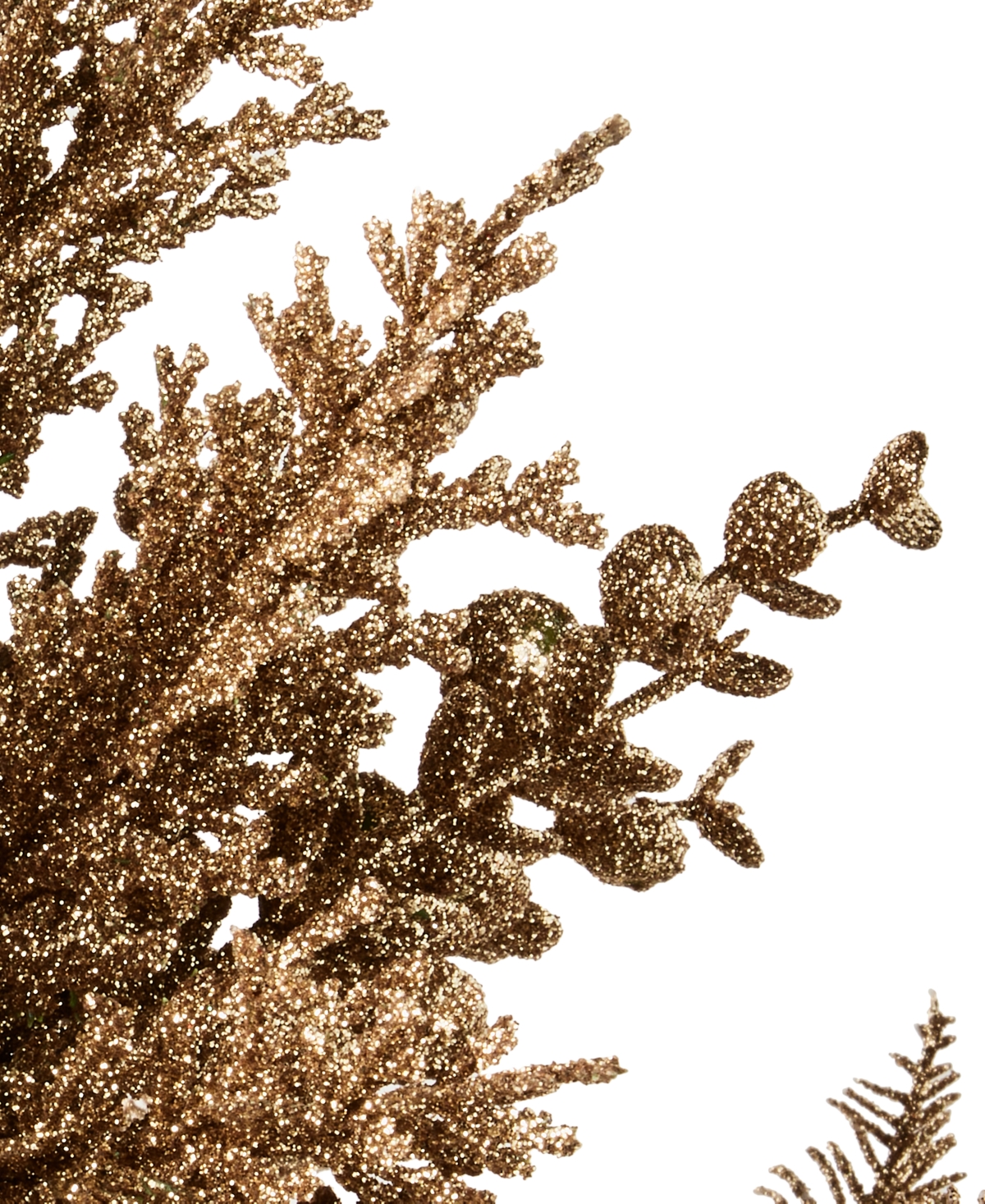 Holiday Lane Shine Bright Glitter Floral Tree Topper, Created for Macy's