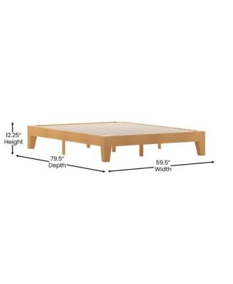 Eduardo Platform Bed Frame, Solid Wood Platform Bed Frame With Slatted Support, No Box Spring Needed