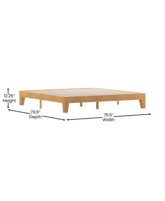 Eduardo Platform Bed Frame, Solid Wood Platform Bed Frame With Slatted Support, No Box Spring Needed