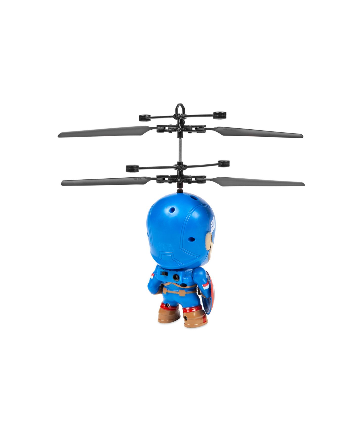 Детская игрушка World Tech Toys Marvel Captain America Big Head UFO Remote Control Flying Figure Helicopter — фото 3