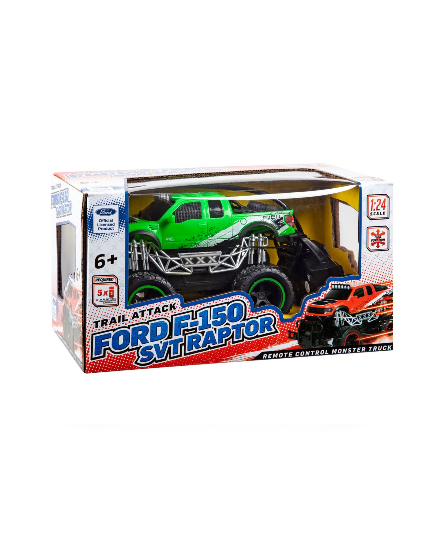 Детская игрушка World Tech Toys 1:24 Trail Attack Ford F-150 SVT Raptor Ready to Run Electric RC Truck, цвет: Разноцветный — фото 3