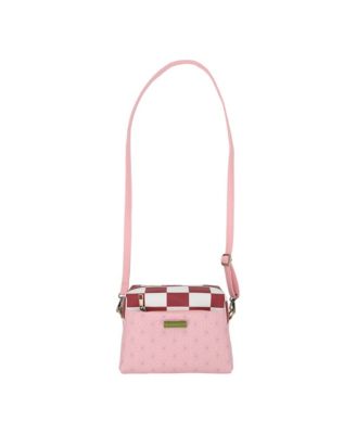 Nezuko Metal Badge Women's Pink Crossbody Handbag