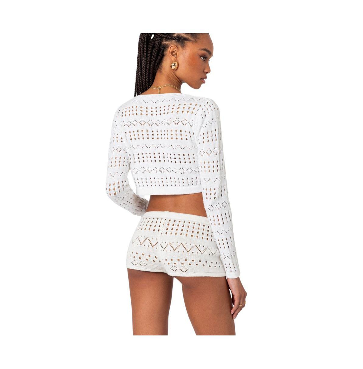 Edikted Women's Betsy Tie Front Knitted Cardigan